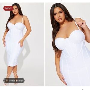 Brand new Plus Size White Body-con Dress